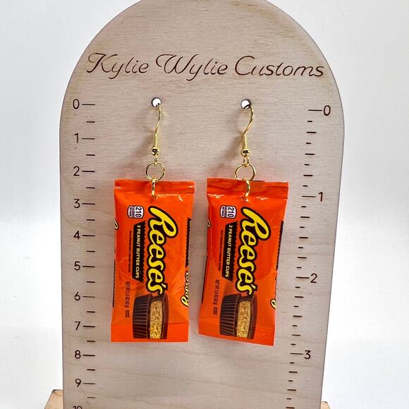 Reeses Cups Earrings - Peanut Butter Cups Earrings - Candy Earrings - Picture 10 of 10
